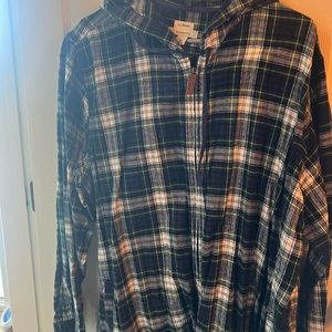 L.L bean zip up flannel